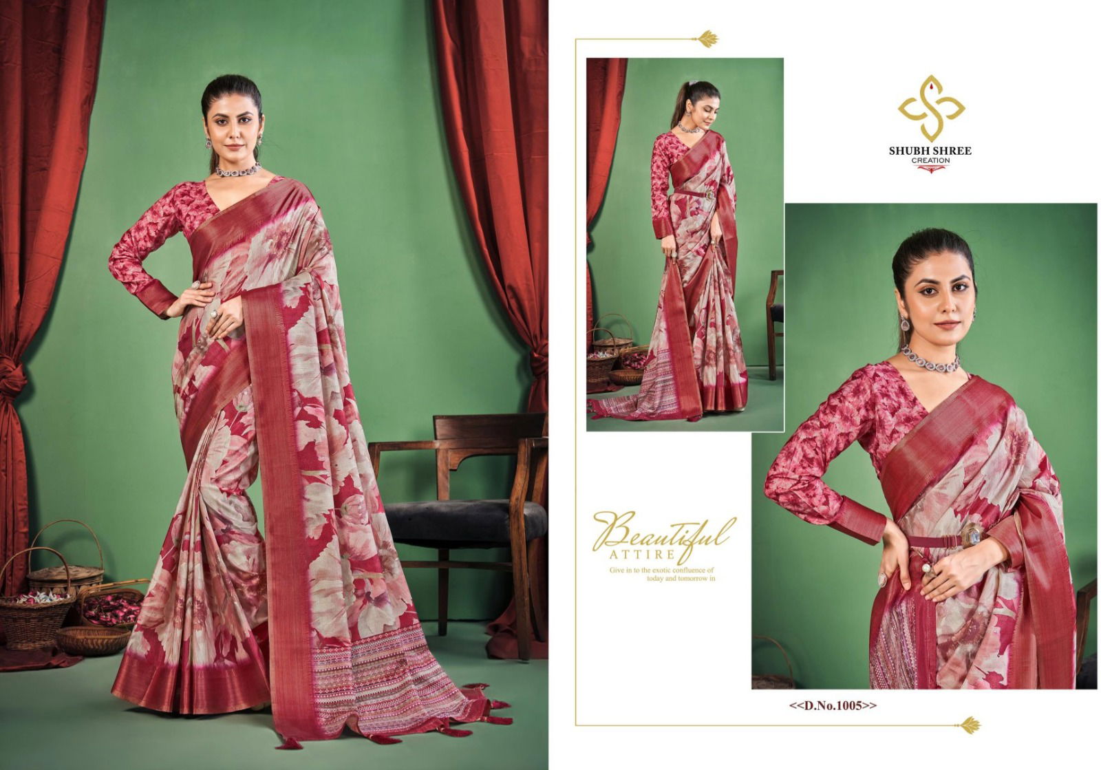 Toral Dizital By Shubh Shree Dola Silk Designer Sarees Exporters In India